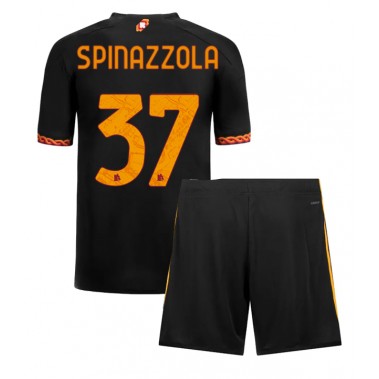 AS Roma Leonardo Spinazzola #37 Koszulka Trzecia dzieci 2023-24 Krótki Rękaw (+ krótkie spodenki)