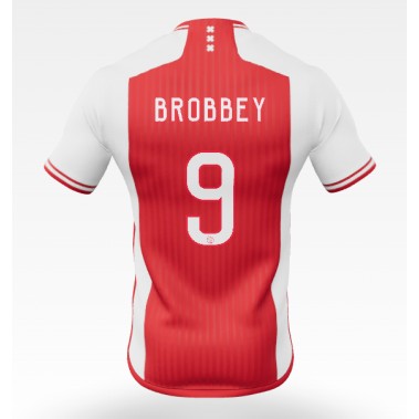 Ajax Brian Brobbey #9 Koszulka Podstawowa 2023-24 Krótki Rękaw