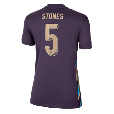 Anglia John Stones #5 Koszulka Wyjazdowa damskie ME 2024 Krótki Rękaw