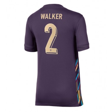 Anglia Kyle Walker #2 Koszulka Wyjazdowa damskie ME 2024 Krótki Rękaw