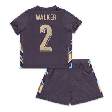 Anglia Kyle Walker #2 Koszulka Wyjazdowa dzieci ME 2024 Krótki Rękaw (+ krótkie spodenki)