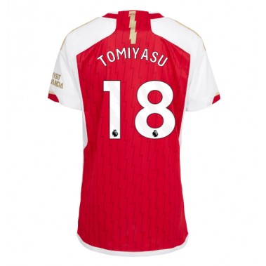 Arsenal Takehiro Tomiyasu #18 Koszulka Podstawowa damskie 2023-24 Krótki Rękaw