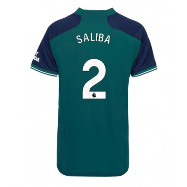 Arsenal William Saliba #2 Koszulka Trzecia damskie 2023-24 Krótki Rękaw