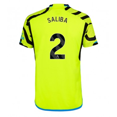 Arsenal William Saliba #2 Koszulka Wyjazdowa 2023-24 Krótki Rękaw