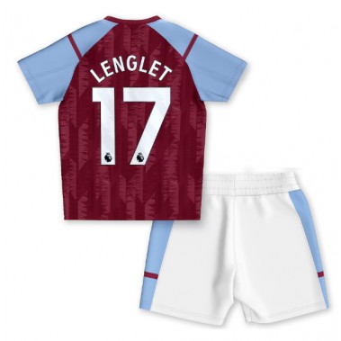 Aston Villa Clement Lenglet #17 Koszulka Podstawowa dzieci 2023-24 Krótki Rękaw (+ krótkie spodenki)