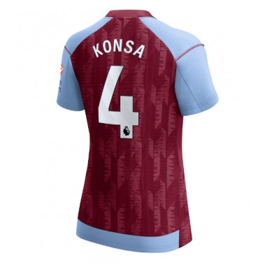 Aston Villa Ezri Konsa #4 Koszulka Podstawowa damskie 2023-24 Krótki Rękaw