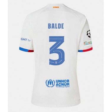 Barcelona Alejandro Balde #3 Koszulka Wyjazdowa 2023-24 Krótki Rękaw