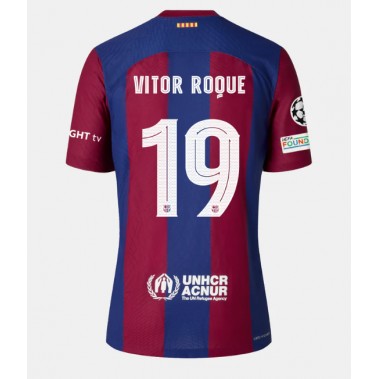 Barcelona Vitor Roque #19 Koszulka Podstawowa 2023-24 Krótki Rękaw