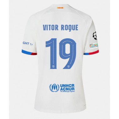 Barcelona Vitor Roque #19 Koszulka Wyjazdowa 2023-24 Krótki Rękaw