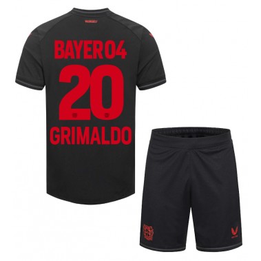 Bayer Leverkusen Alejandro Grimaldo #20 Koszulka Podstawowa dzieci 2023-24 Krótki Rękaw (+ krótkie spodenki)