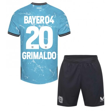 Bayer Leverkusen Alejandro Grimaldo #20 Koszulka Trzecia dzieci 2023-24 Krótki Rękaw (+ krótkie spodenki)