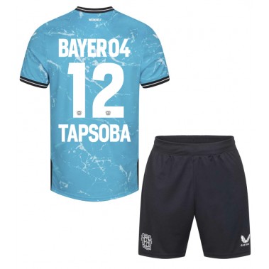 Bayer Leverkusen Edmond Tapsoba #12 Koszulka Trzecia dzieci 2023-24 Krótki Rękaw (+ krótkie spodenki)