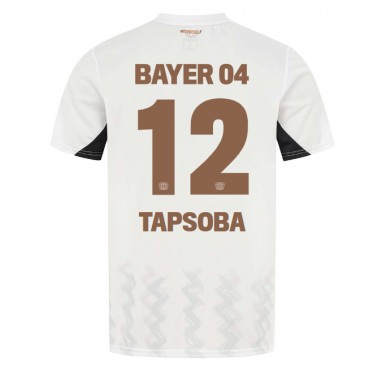 Bayer Leverkusen Edmond Tapsoba #12 Koszulka Wyjazdowa 2024-25 Krótki Rękaw