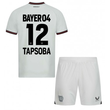 Bayer Leverkusen Edmond Tapsoba #12 Koszulka Wyjazdowa dzieci 2023-24 Krótki Rękaw (+ krótkie spodenki)