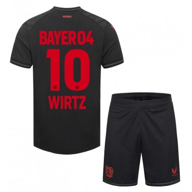 Bayer Leverkusen Florian Wirtz #10 Koszulka Podstawowa dzieci 2023-24 Krótki Rękaw (+ krótkie spodenki)