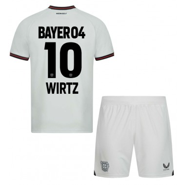 Bayer Leverkusen Florian Wirtz #10 Koszulka Wyjazdowa dzieci 2023-24 Krótki Rękaw (+ krótkie spodenki)