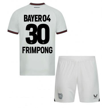 Bayer Leverkusen Jeremie Frimpong #30 Koszulka Wyjazdowa dzieci 2023-24 Krótki Rękaw (+ krótkie spodenki)