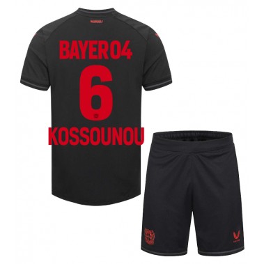 Bayer Leverkusen Odilon Kossounou #6 Koszulka Podstawowa dzieci 2023-24 Krótki Rękaw (+ krótkie spodenki)