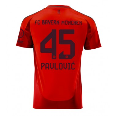 Bayern Munich Aleksandar Pavlovic #45 Koszulka Podstawowa 2024-25 Krótki Rękaw