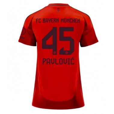 Bayern Munich Aleksandar Pavlovic #45 Koszulka Podstawowa damskie 2024-25 Krótki Rękaw