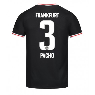 Eintracht Frankfurt Willian Pacho #3 Koszulka Wyjazdowa 2023-24 Krótki Rękaw