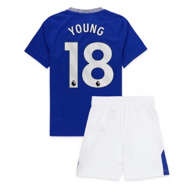 Everton Ashley Young #18 Koszulka Podstawowa dzieci 2024-25 Krótki Rękaw (+ krótkie spodenki)