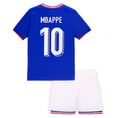 Francja Kylian Mbappe #10 Koszulka Podstawowa dzieci ME 2024 Krótki Rękaw (+ krótkie spodenki)
