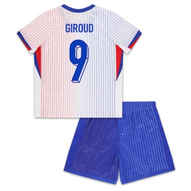 Francja Olivier Giroud #9 Koszulka Wyjazdowa dzieci ME 2024 Krótki Rękaw (+ krótkie spodenki)