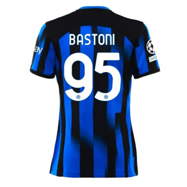 Inter Milan Alessandro Bastoni #95 Koszulka Podstawowa damskie 2023-24 Krótki Rękaw