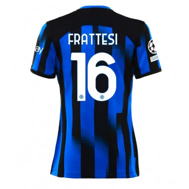 Inter Milan Davide Frattesi #16 Koszulka Podstawowa damskie 2023-24 Krótki Rękaw