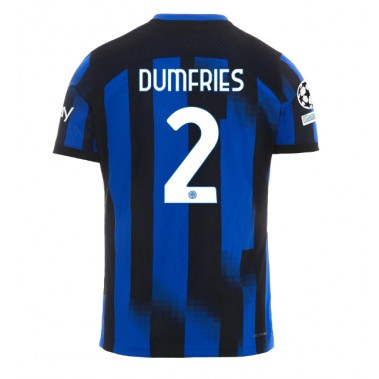 Inter Milan Denzel Dumfries #2 Koszulka Podstawowa 2023-24 Krótki Rękaw