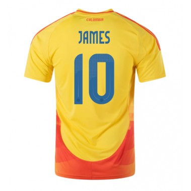 Kolumbia James Rodriguez #10 Koszulka Podstawowa Copa America 2024 Krótki Rękaw