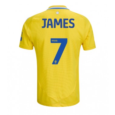 Leeds United Daniel James #7 Koszulka Wyjazdowa 2024-25 Krótki Rękaw