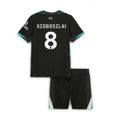 Liverpool Dominik Szoboszlai #8 Koszulka Wyjazdowa dzieci 2024-25 Krótki Rękaw (+ krótkie spodenki)