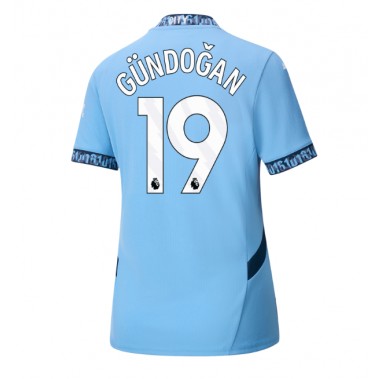 Manchester City Ilkay Gundogan #19 Koszulka Podstawowa damskie 2024-25 Krótki Rękaw