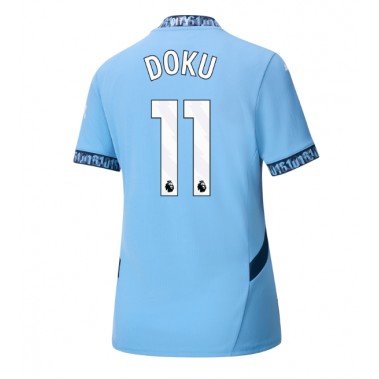 Manchester City Jeremy Doku #11 Koszulka Podstawowa damskie 2024-25 Krótki Rękaw