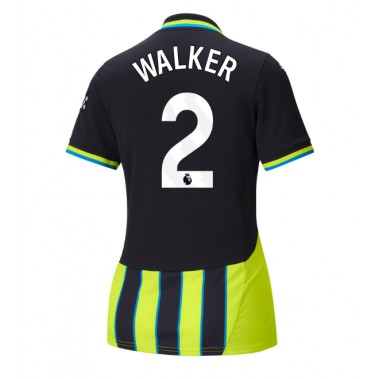 Manchester City Kyle Walker #2 Koszulka Wyjazdowa damskie 2024-25 Krótki Rękaw