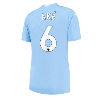 Manchester City Nathan Ake #6 Koszulka Podstawowa damskie 2023-24 Krótki Rękaw