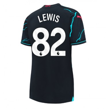 Manchester City Rico Lewis #82 Koszulka Trzecia damskie 2023-24 Krótki Rękaw