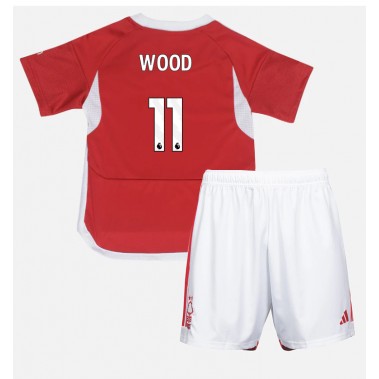 Nottingham Forest Chris Wood #11 Koszulka Podstawowa dzieci 2023-24 Krótki Rękaw (+ krótkie spodenki)