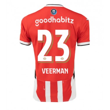 PSV Eindhoven Joey Veerman #23 Koszulka Podstawowa 2024-25 Krótki Rękaw