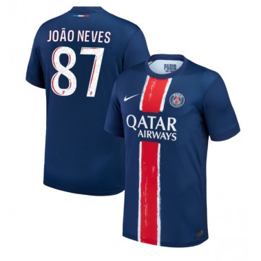 Paris Saint-Germain Joao Neves #87 Koszulka Podstawowa 2024-25 Krótki Rękaw