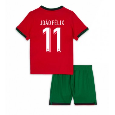 Portugalia Joao Felix #11 Koszulka Podstawowa dzieci ME 2024 Krótki Rękaw (+ krótkie spodenki)