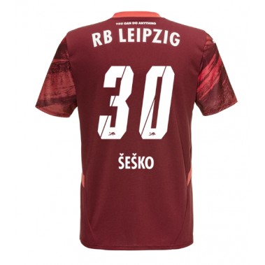 RB Leipzig Benjamin Sesko #30 Koszulka Wyjazdowa 2024-25 Krótki Rękaw