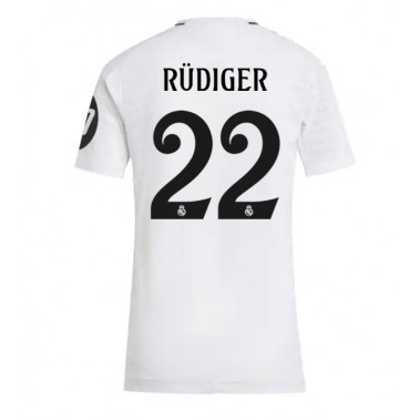 Real Madrid Antonio Rudiger #22 Koszulka Podstawowa damskie 2024-25 Krótki Rękaw