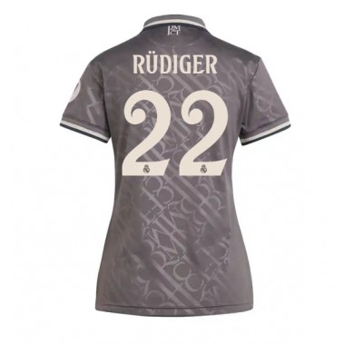 Real Madrid Antonio Rudiger #22 Koszulka Trzecia damskie 2024-25 Krótki Rękaw